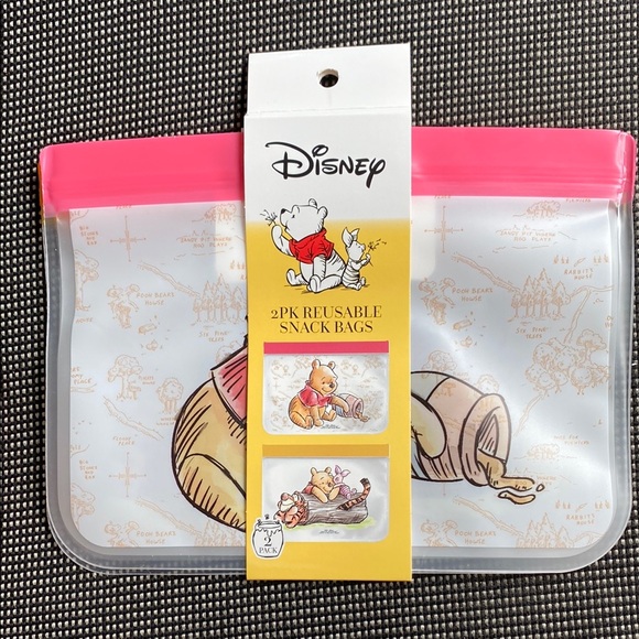 Disney Winnie the Pooh Reusable Snack Bags - 2 Pack - Picture 1 of 5